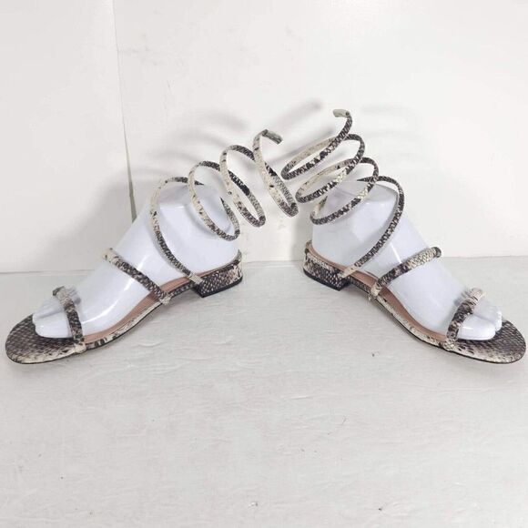 Avec Les Filles Women's Caila US 8M Animal Print Wrap Strap Gladiator Sandal - Picture 6 of 12